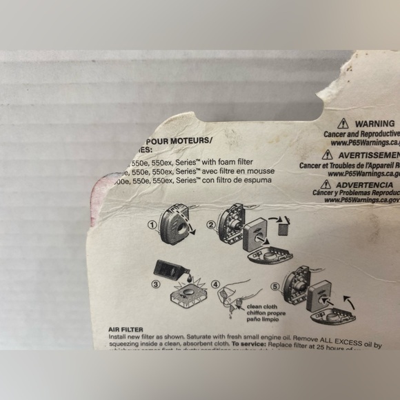 Briggs & Stratton 5434 Air Filter 799579 Lawn Mower Engine 450e 500e 550e 550ex - Picture 4 of 4